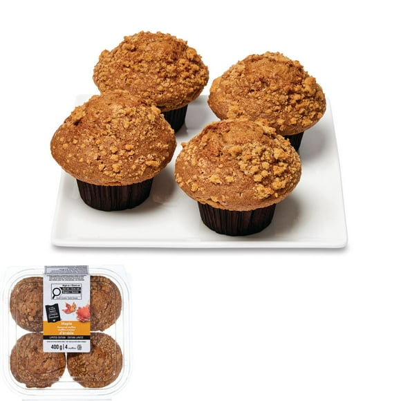Your Fresh Market Maple Flavoured Muffins, 4 pieces, 400 g total