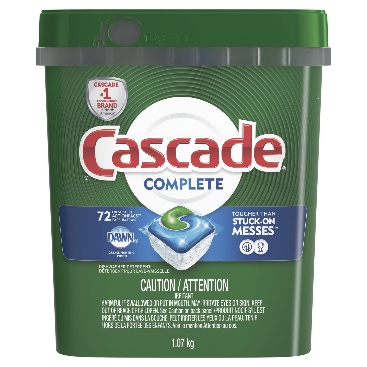 Cascade® Complete™ ActionPacs™ Dishwasher Detergent, Fresh Scent
