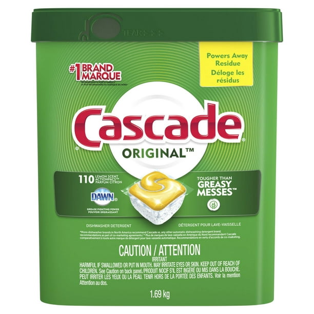 Détergent pour lave-vaisselle Cascade ActionPacs, Parfum citron 110 unités