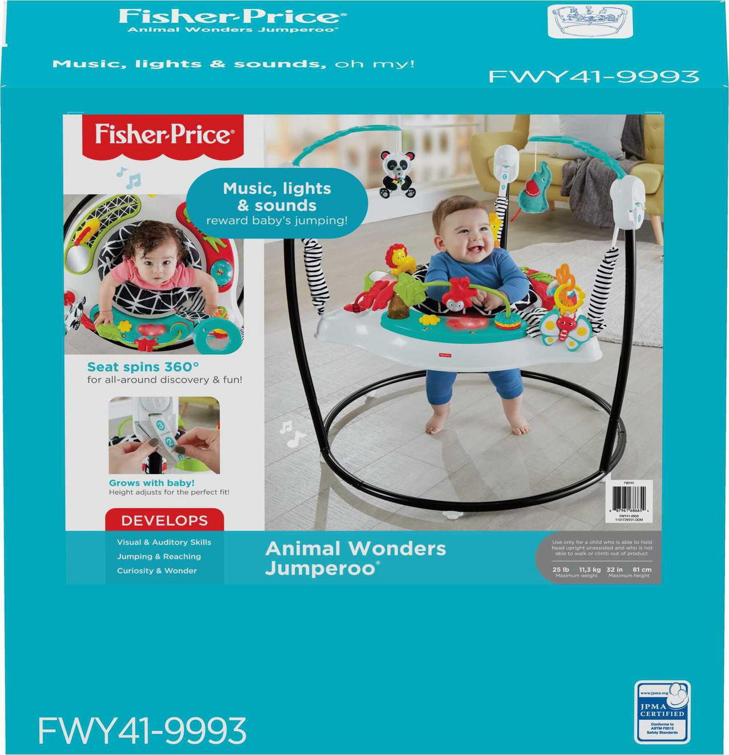 Fisher Price Animal Wonders Jumperoo Activity Centre Walmart