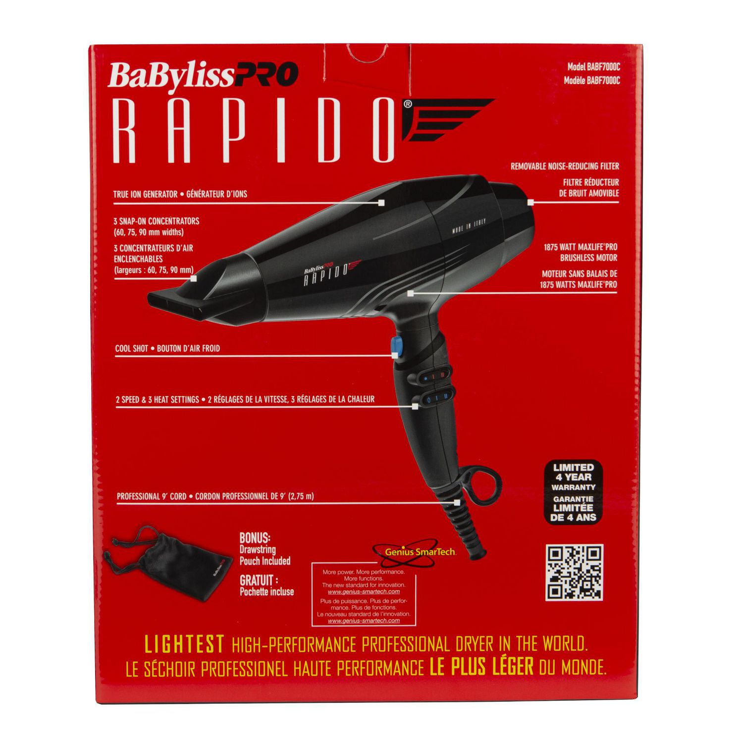 BaByliss PRO Rapido High Performance Professional Hair Dryer | Walmart  Canada