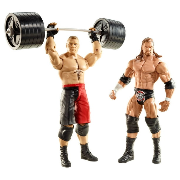 WWE série n° 20 – Battle Pack : Figurines Brock Lesnar c. Triple H – Ensemble de 2