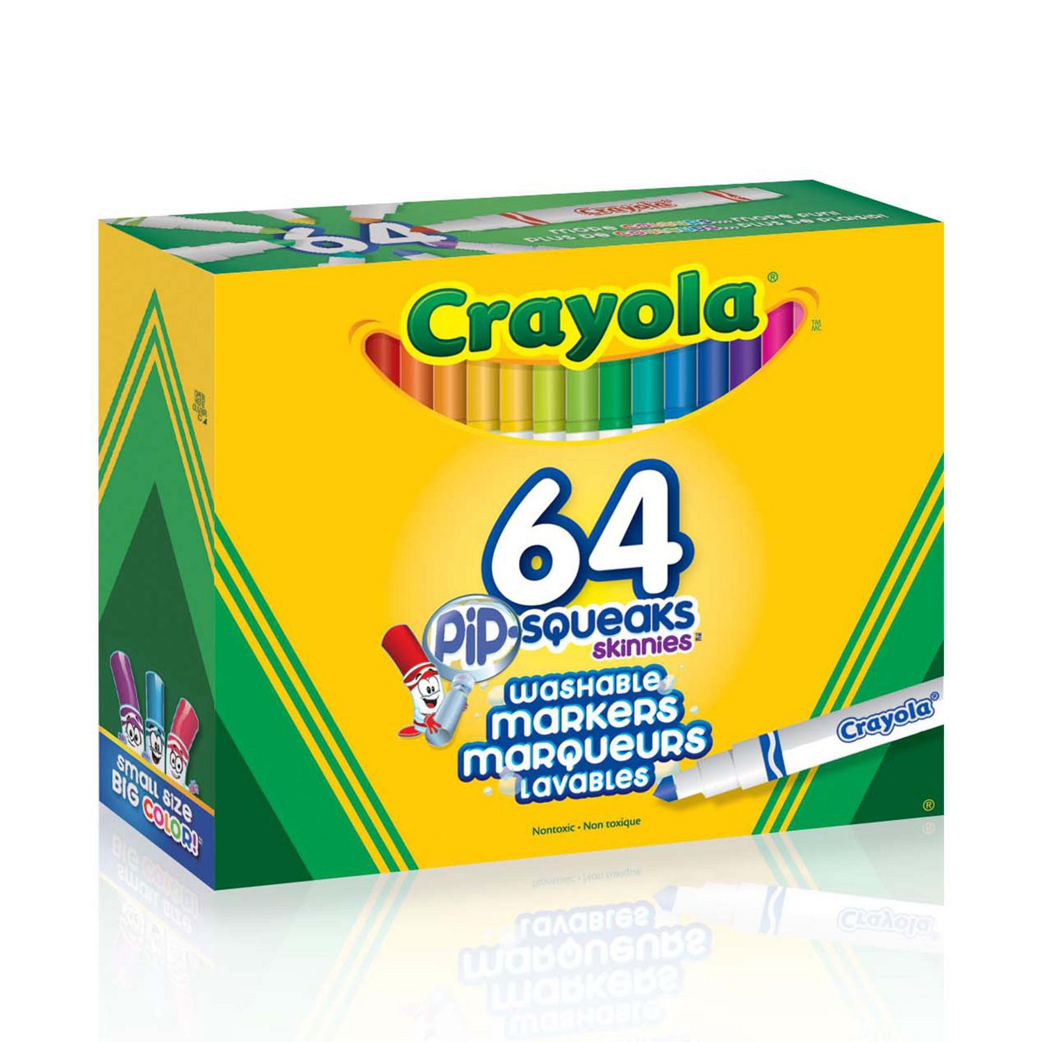 Crayola Pip-Squeaks Skinnies Washable Markers, 64 Count