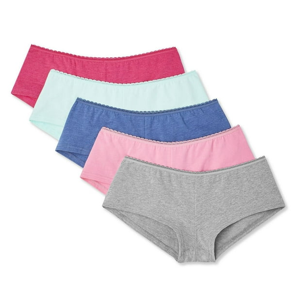 NEW Women's Boyshort Soft Spandex Cotton Underwear Panties 5 Lot for  Comfort