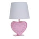 Lampe d'appoint avec des ampoules marquise Mainstays Kids en forme de coeur rose – image 1 sur 2