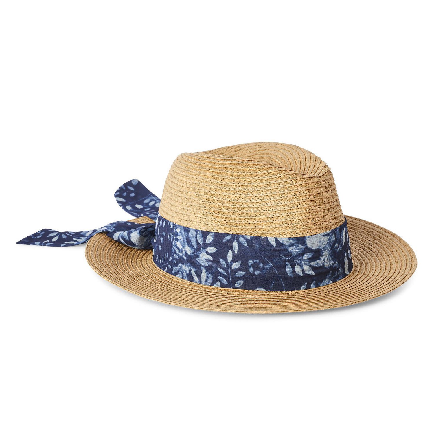 Women's Straw Floppy Hat with Printed Sash Walmart Canada