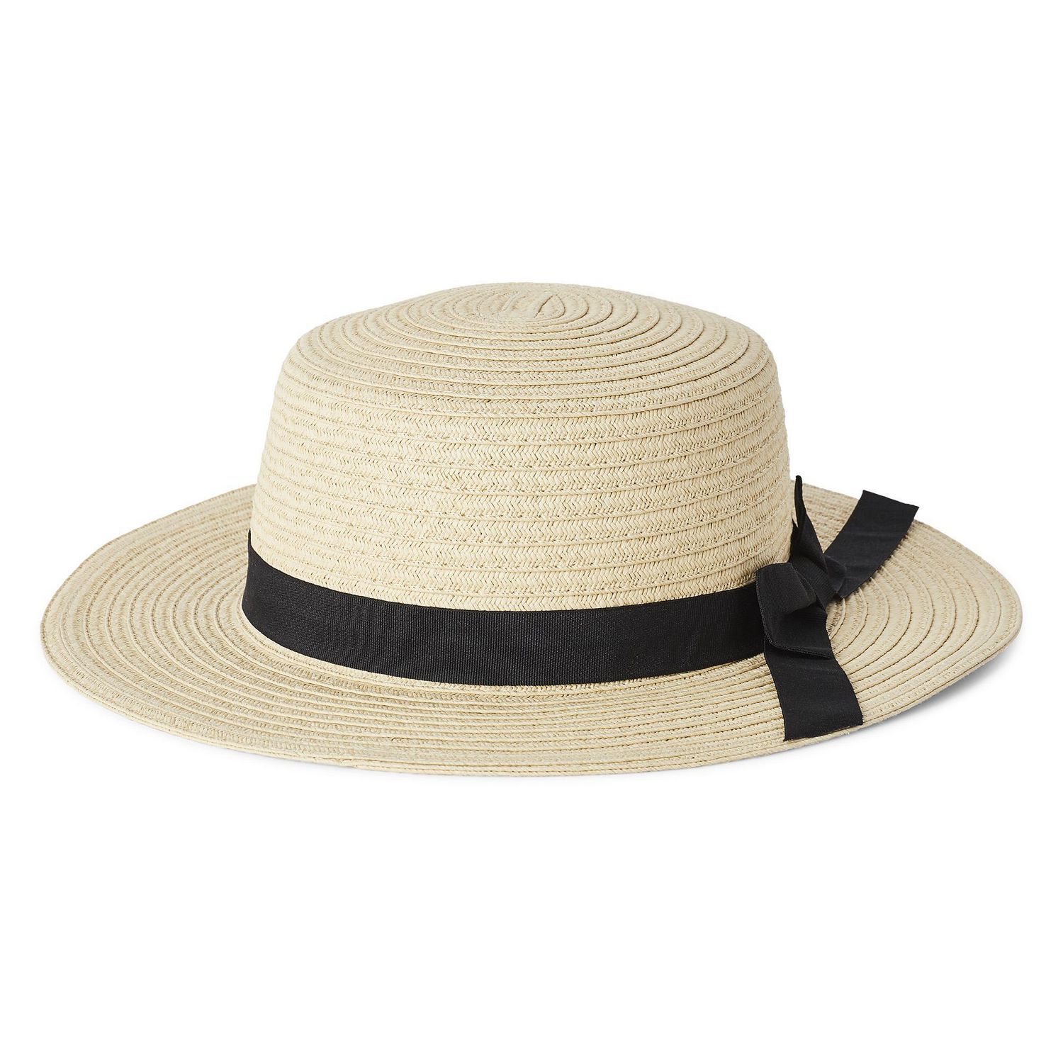 George Women's Straw Boater Hat with Ribbon Band | Walmart Canada