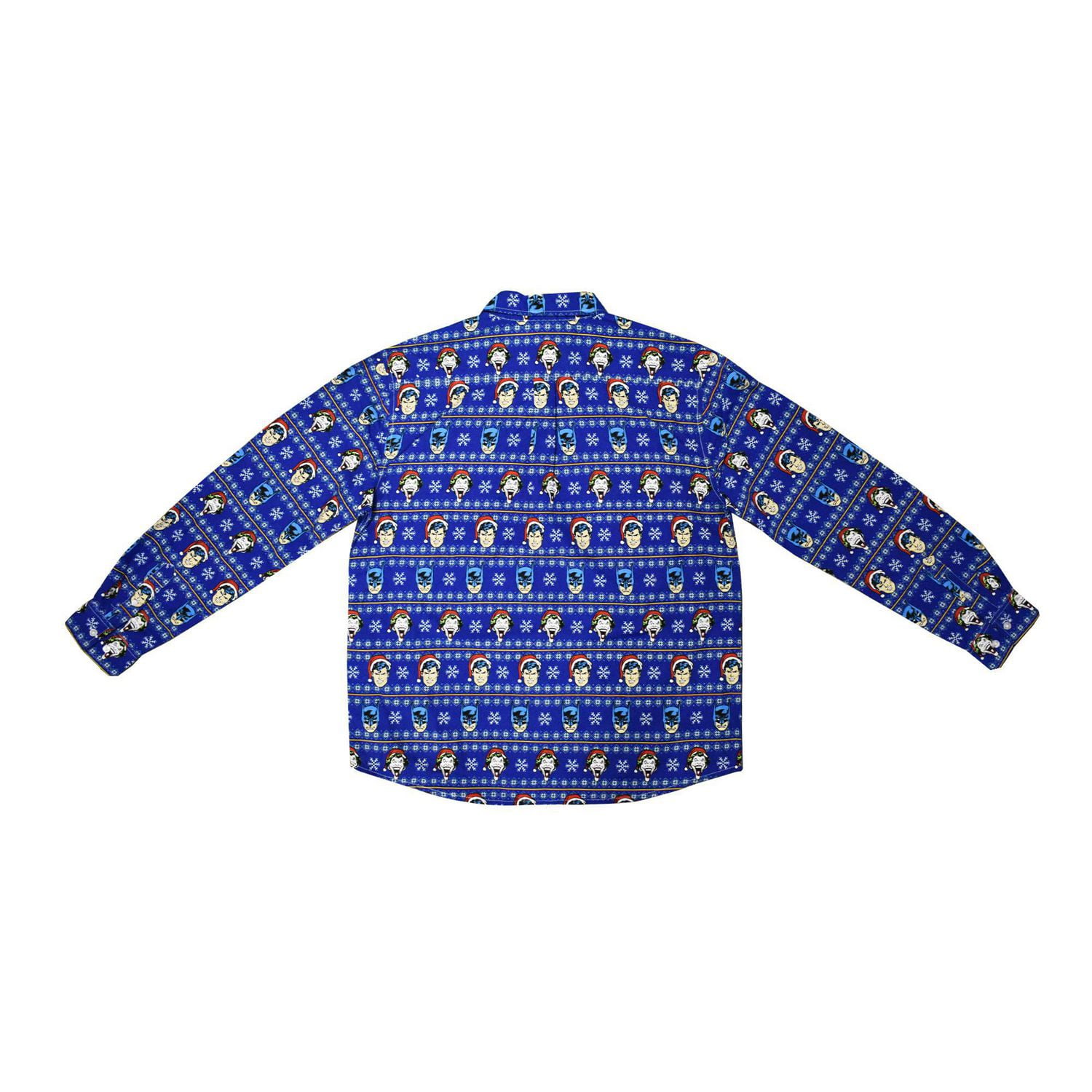 Chemise Justice League DC Holiday Smiles pour homme