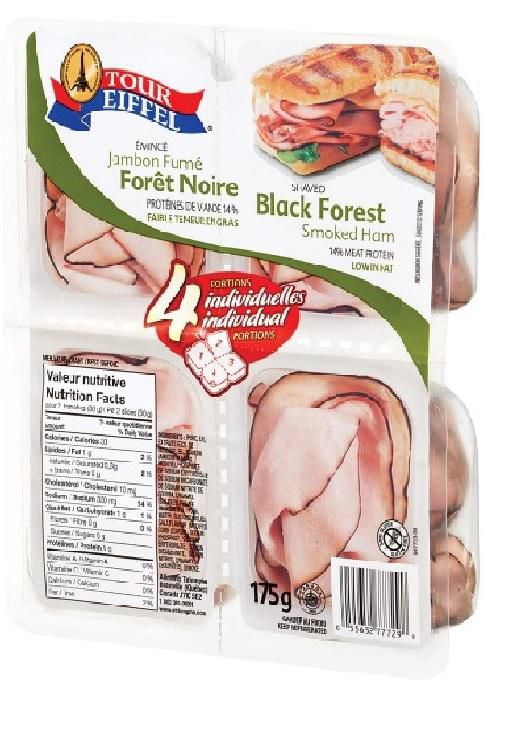 Emince Jambon Foret Noire 4 portions Emince Jambon Fume Foret Noire Proteines de viande 14% Faible en Gras