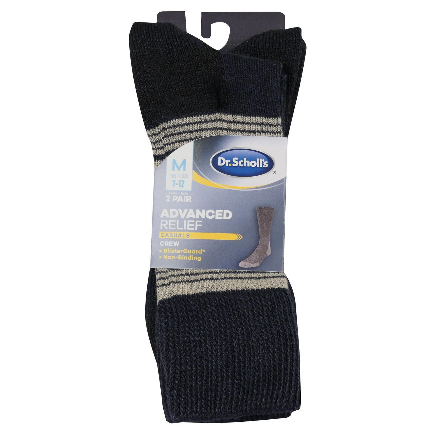 Dr. Scholl's Men's Diabetic Crew Socks - 2 Pairs