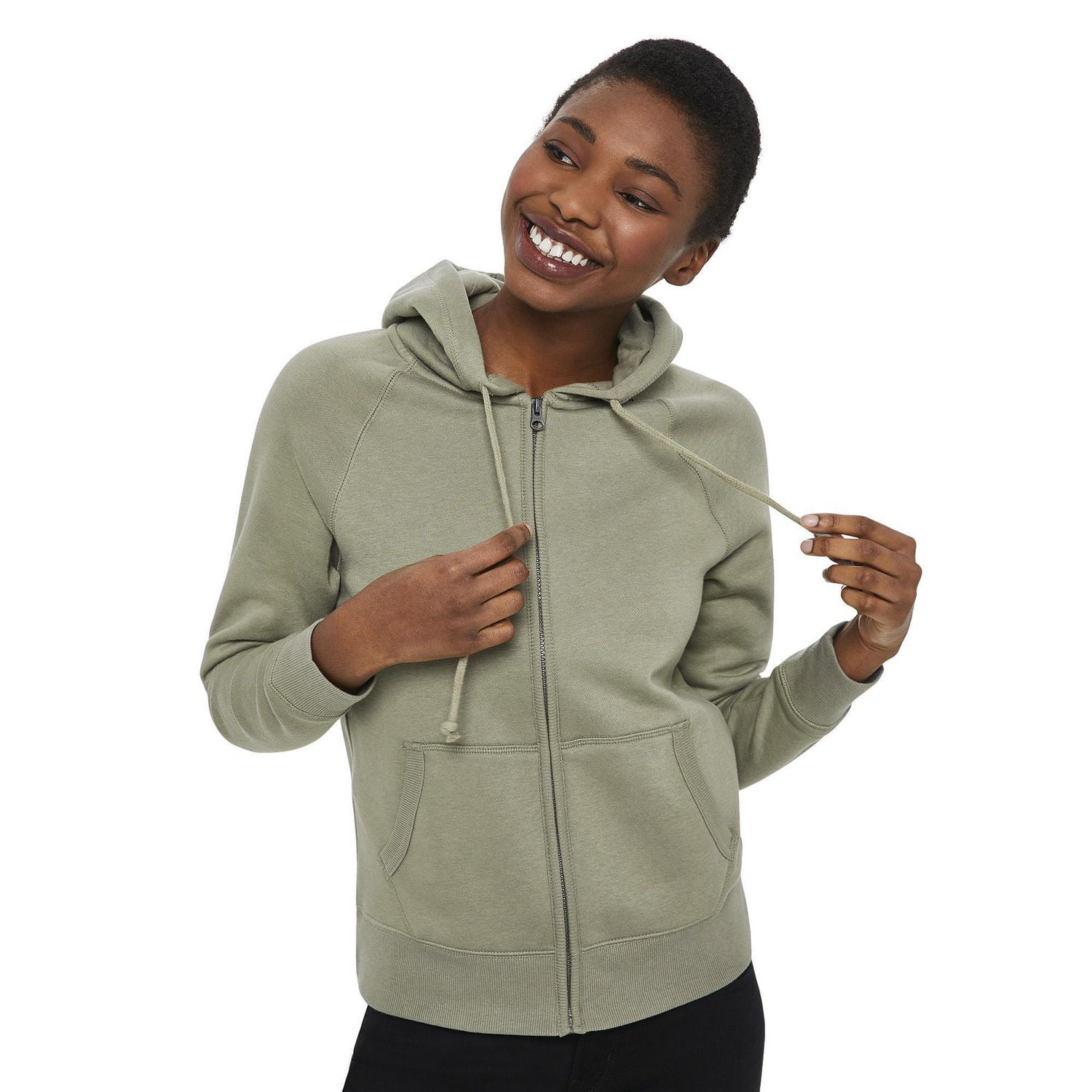 Grey zip up hoodie walmart online