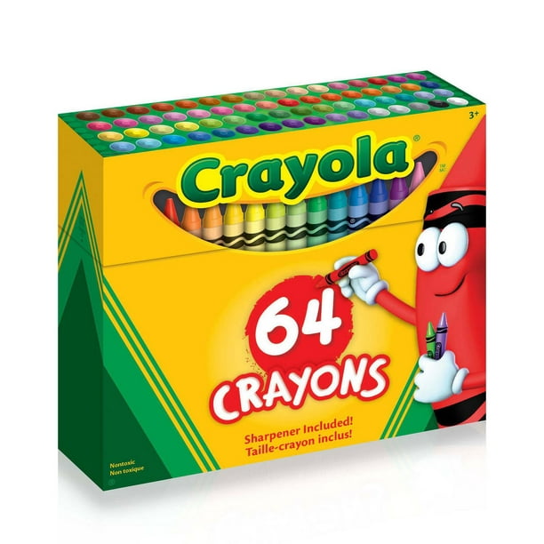 Crayola - Crayons de couleur - 64 ct 64 crayons de cire