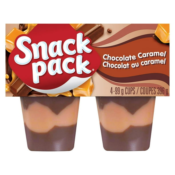 Coupes de pouding caramel au chocolat de Snack PackMD 4 coupes, 396 g