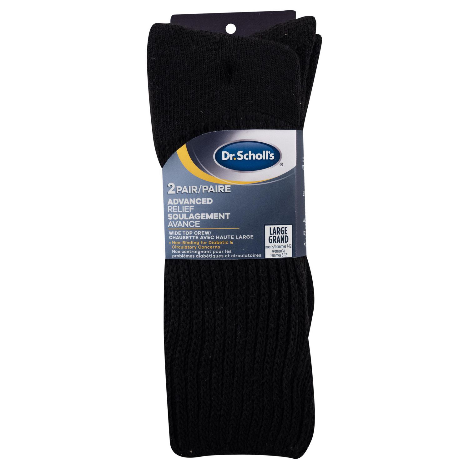 Dr.Scholls Mens Diabetic Extra Wide Crew Socks - 2 Pairs | Walmart Canada