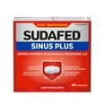 thumbnail image 2 of Sudafed Sinus Advance Caplets, Relieves Sinus Congestion & other Sinus symptoms, 40 Caplets, 2 of 5