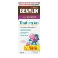 thumbnail image 2 of BENYLIN® Children's All-In-One Cold and Fever Liquid, Daytime, Relieves Cold & Fever symptoms, 100mL, Bubble Gum Flavour, For ages 6-11yrs, 2 of 6