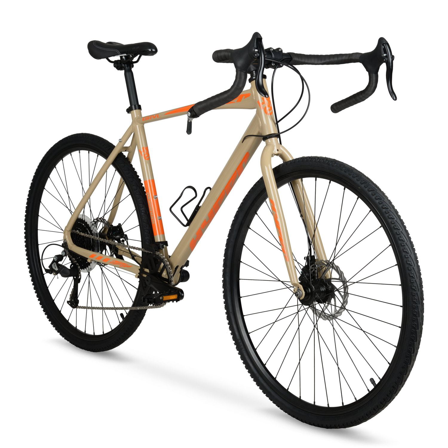 Hyper 700c Gravel Road Bike Unisex Aluminum frame Tan Gloss