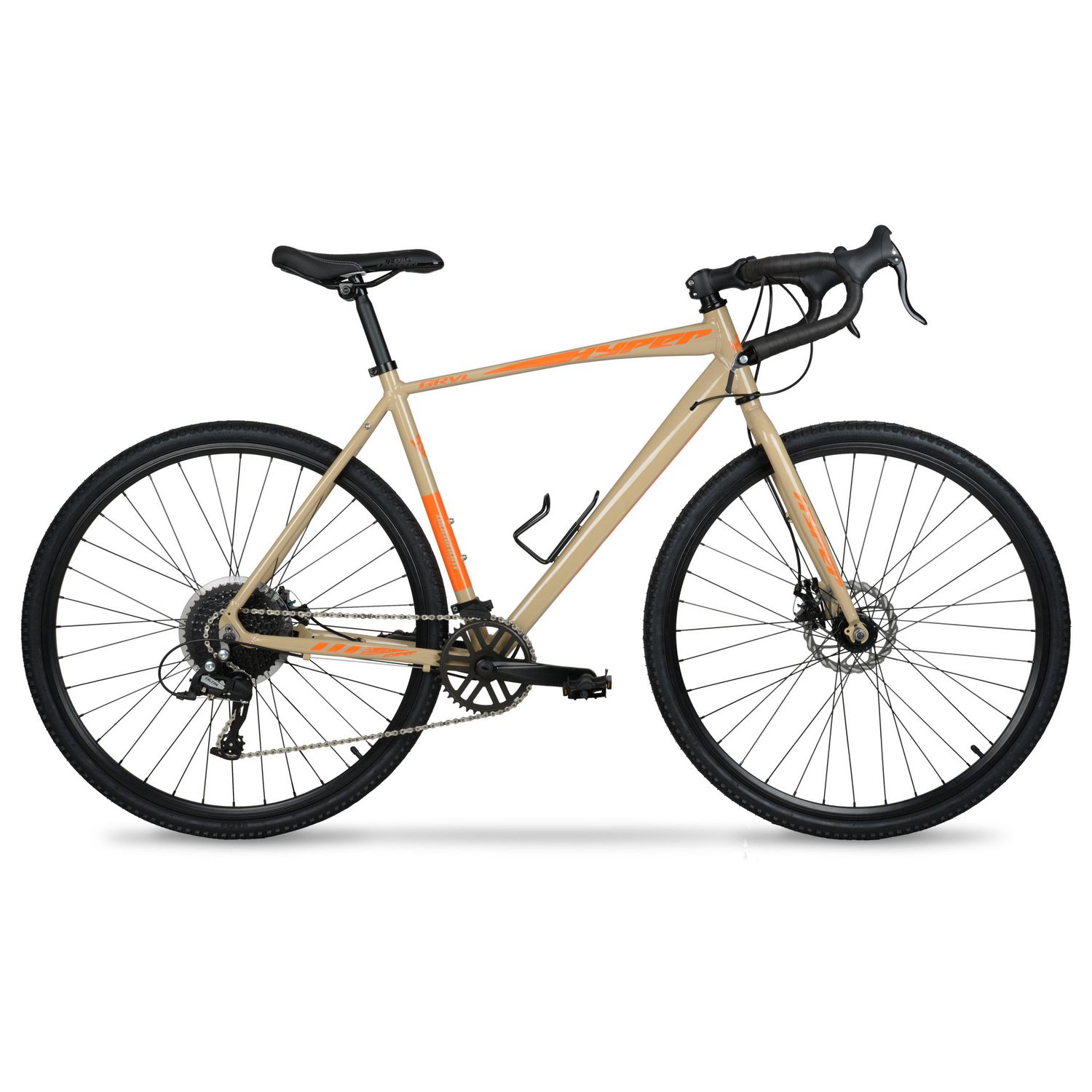 Hyper 700c Gravel Road Bike Unisex Aluminum frame Tan Gloss