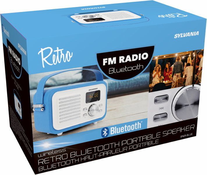 sylvania retro bluetooth speaker fm radio