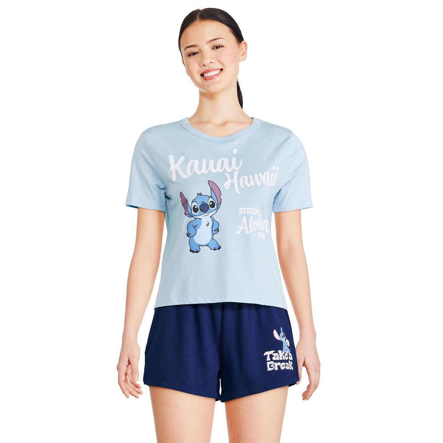 Disney Women's Stitch Cropped Tee