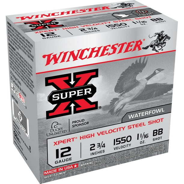 Winchester Munition Charge en acier de haute vélocité Xpert, calibre 12