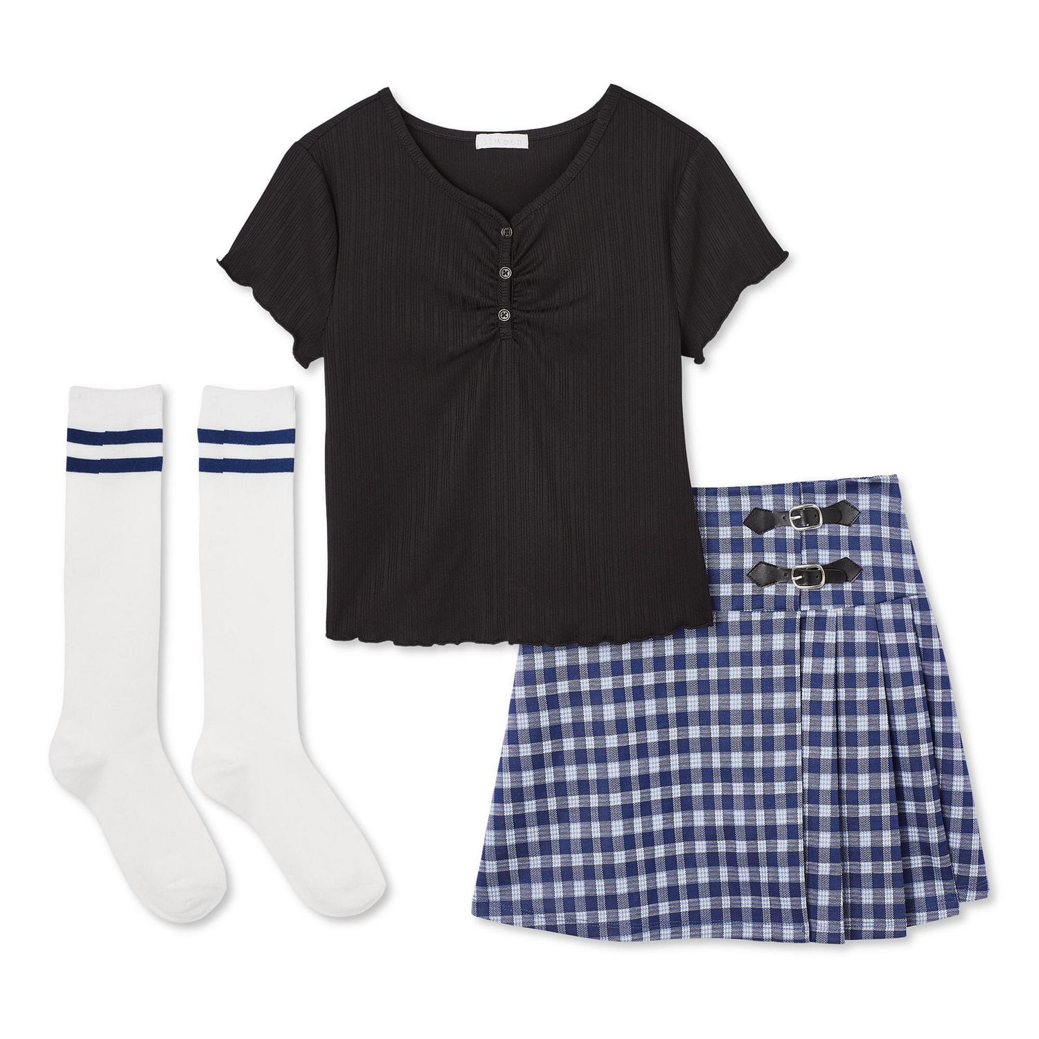 Btween Girls' Skort 3-Piece Set