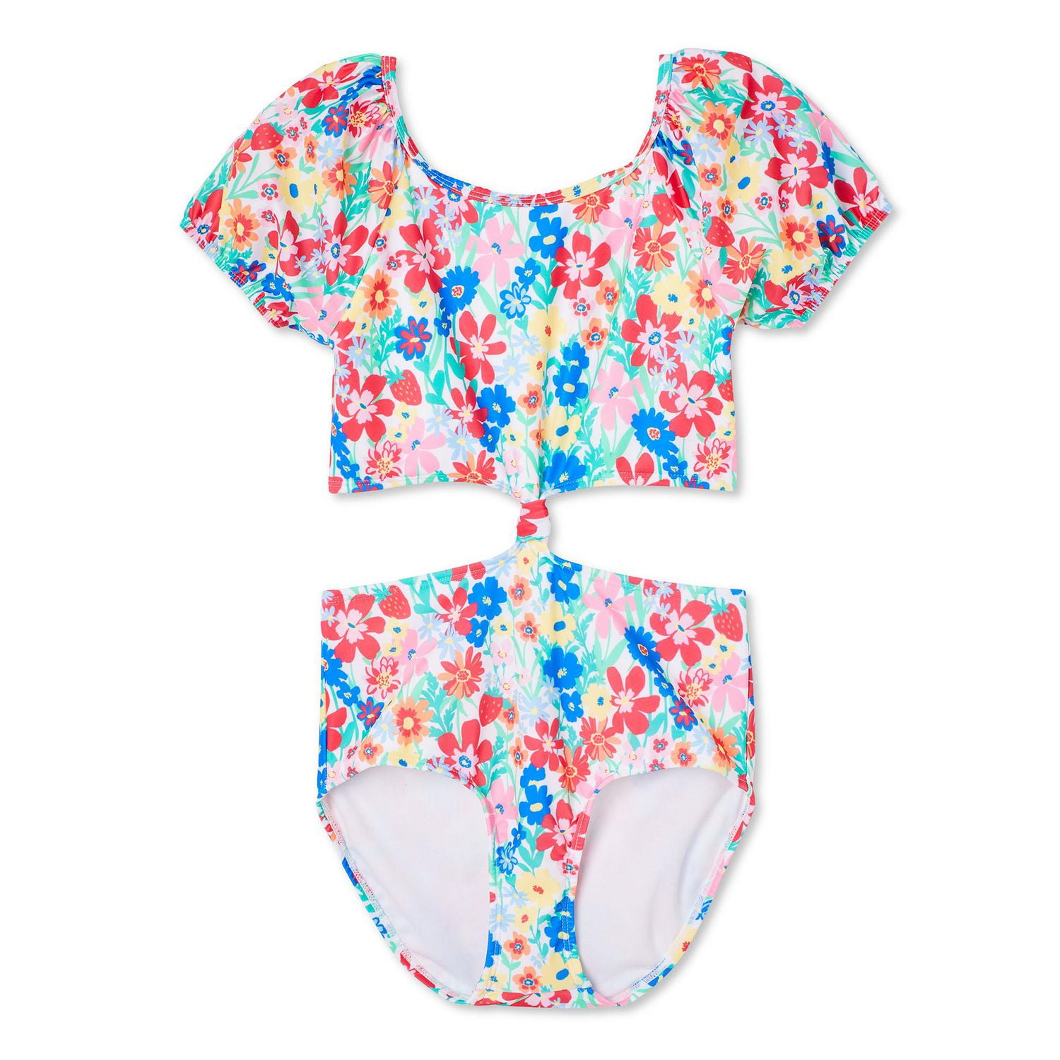 George Girls' Puff Sleeve Swimsuit 1-Piece