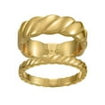 thumbnail image 1 of Luxury Designs Gold-plated Braided Ring Duo Size 6, 1 of 2