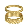 thumbnail image 2 of Luxury Designs Gold-plated Braided Ring Duo Size 6, 2 of 2