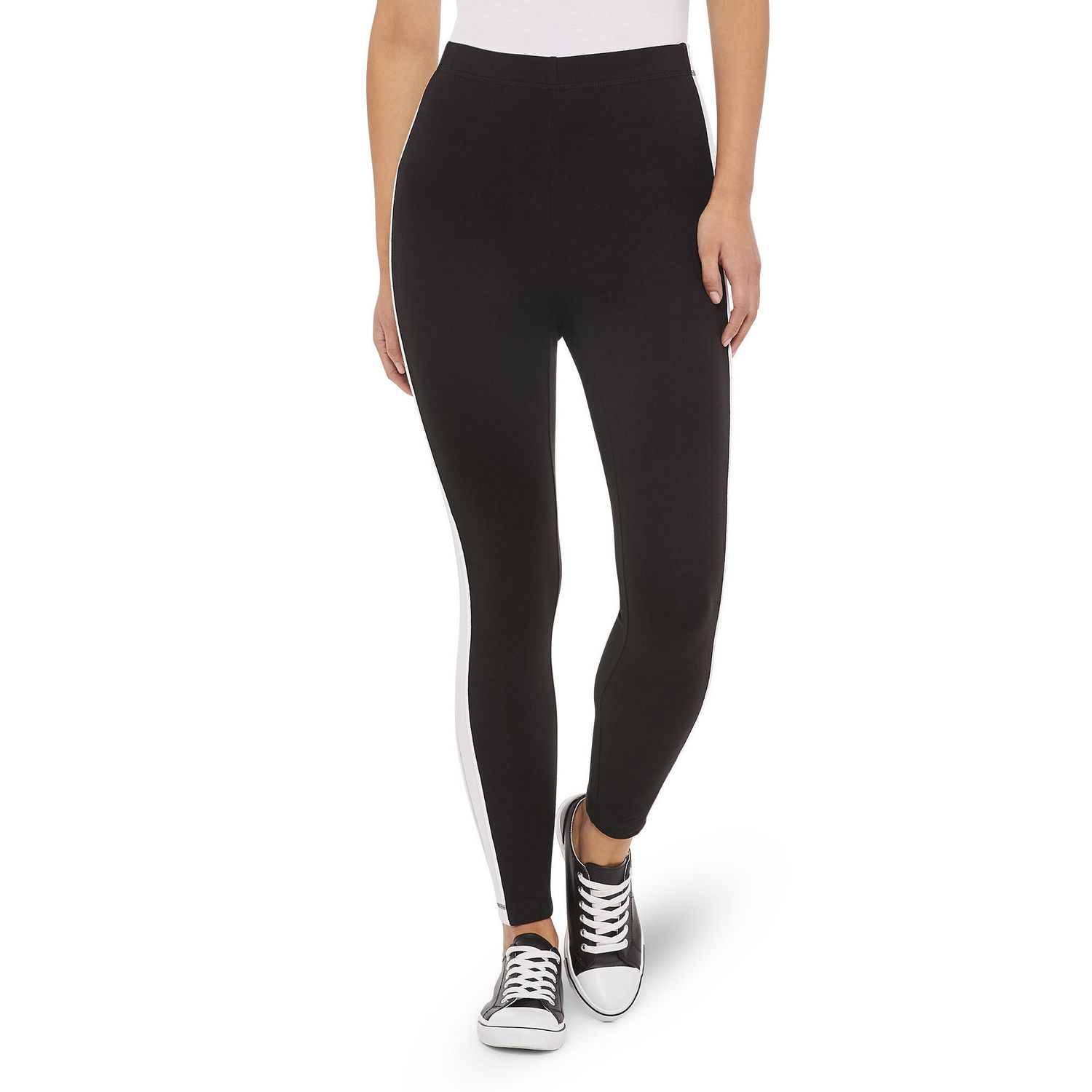 Casual Plaid Regular Black and White Plus Size Leggings (Women's) - Walmart .com