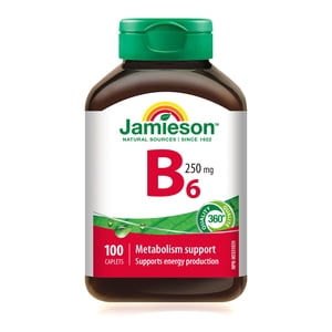 Jamieson Vitamin B6 Pyridoxine Caplets, 250 mg