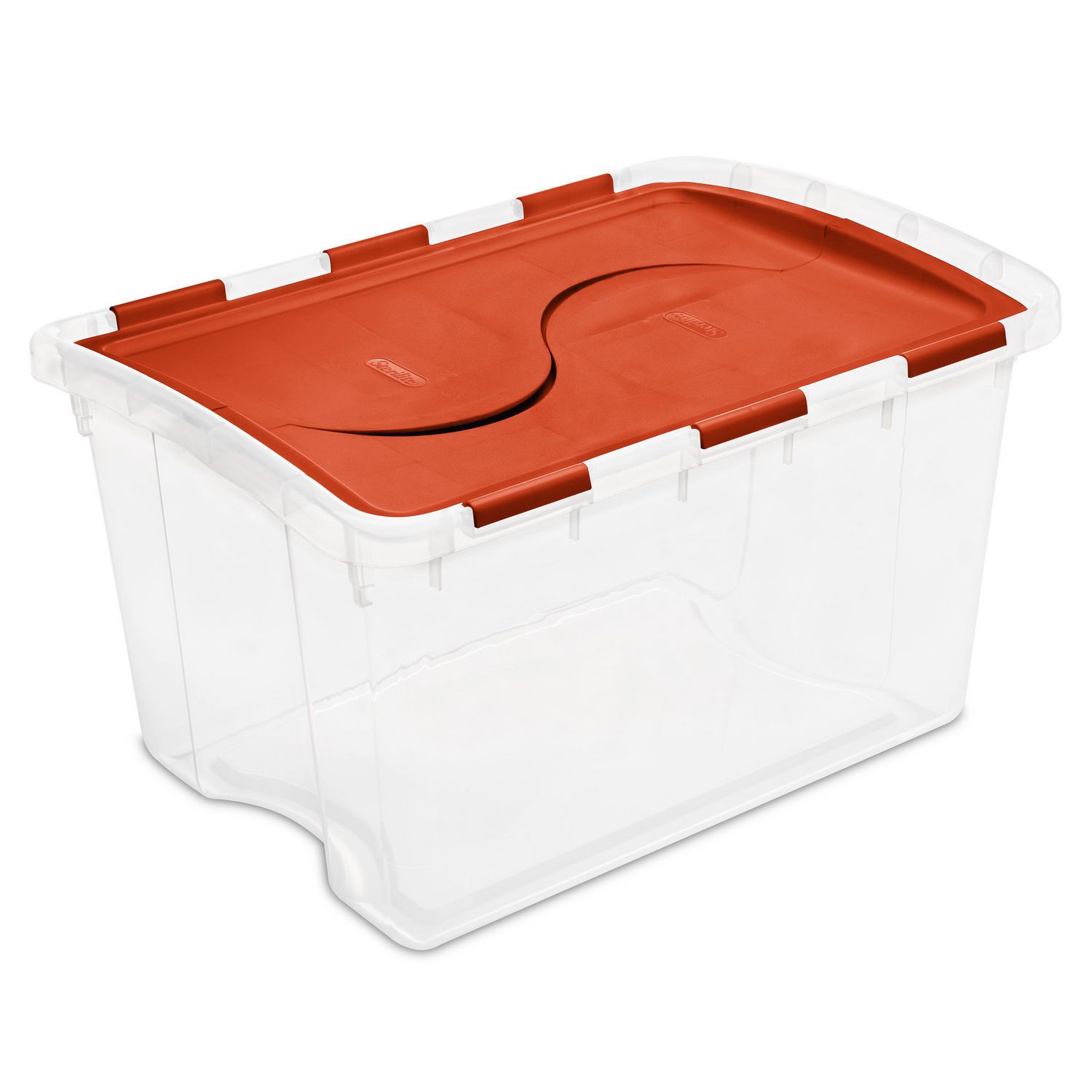 Sterilite 45L Hinged Lid Storage Box- Orange | Walmart Canada