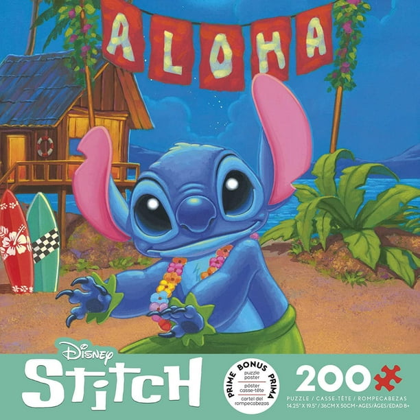 Ceaco Disney Lilo and Stitch Three Interlocking Jigsaw Puzzles