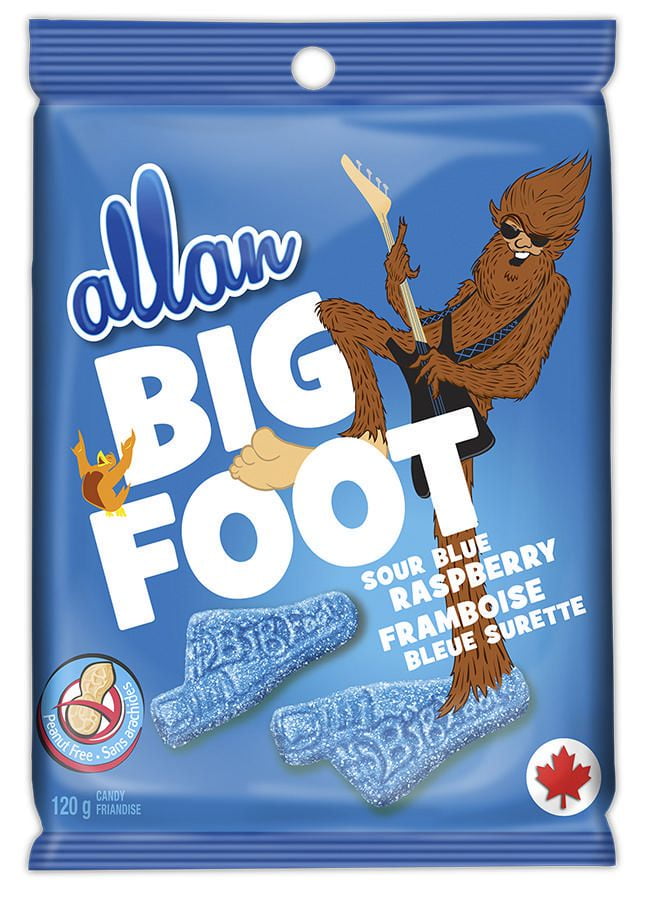 ALLAN BIG FOOT Sour Blue Raspberry Gummy Candy Walmart Canada