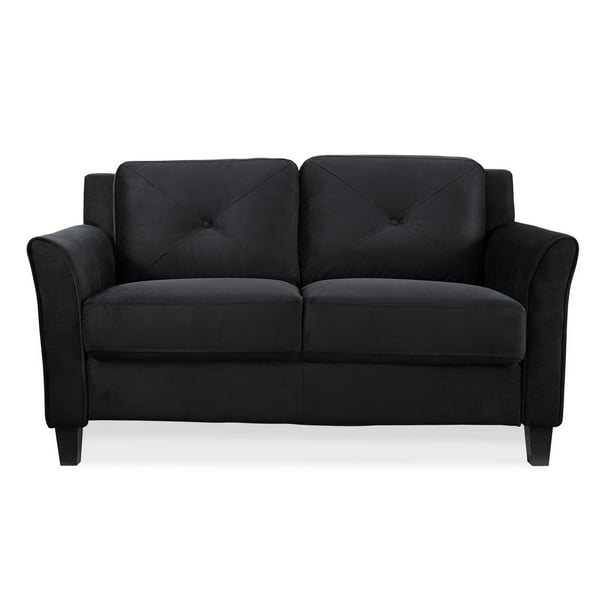 Lifestyle Solutions Taryn Black Ready to Assemble Loveseat