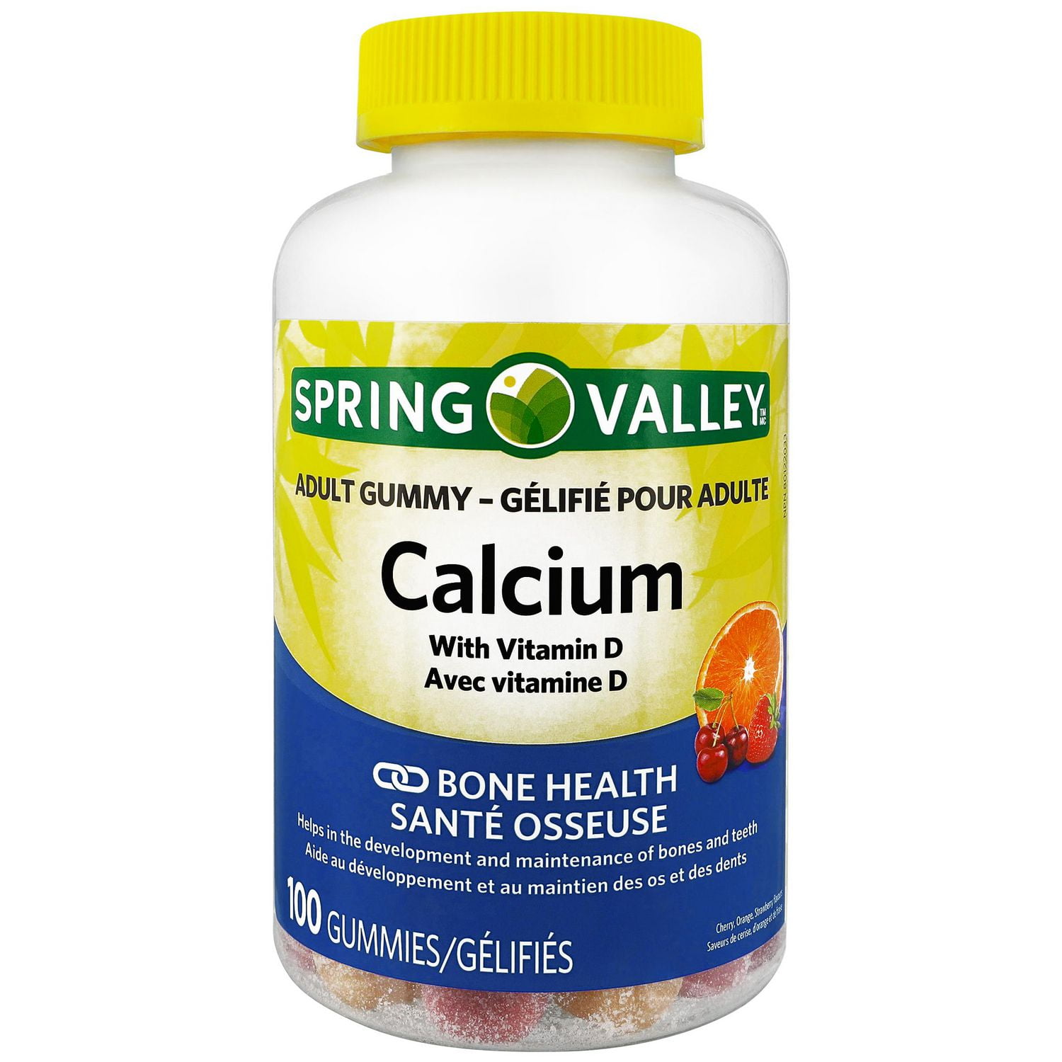 Spring Valley Calcium With Vitamin D Gummy, 100 Gummies. Adult Gummy.