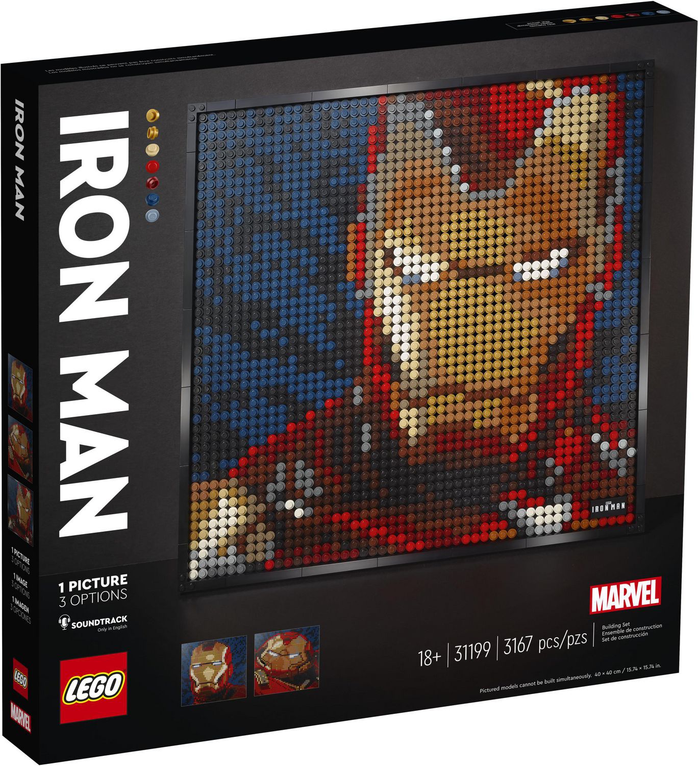 LEGO Art Marvel Studios Iron Man 31199 Toy Building Kit (3,167