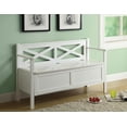 thumbnail image 3 of Banc avec rangement - bois solide blanc, 3 of 3