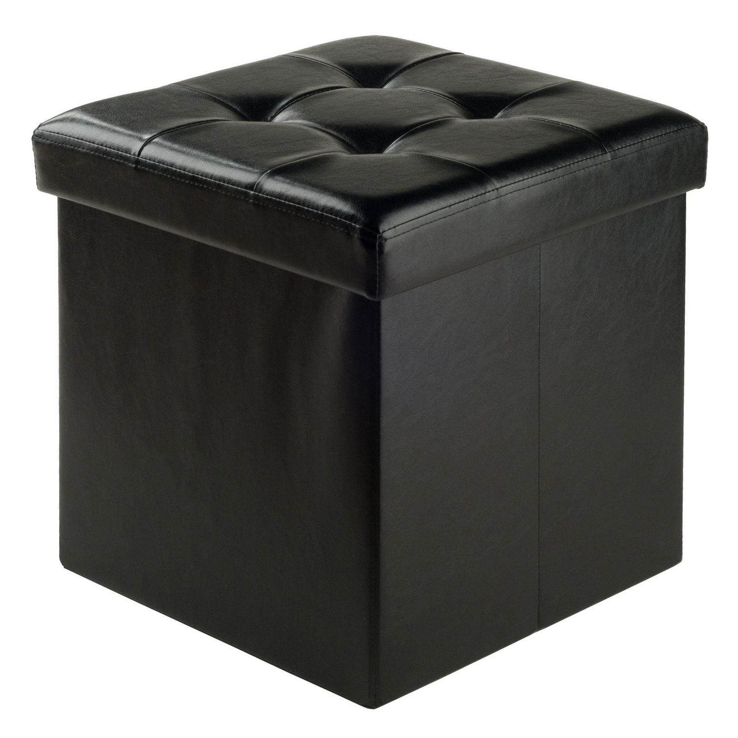 Winsome Ashford Faux Leather Ottoman with Storage Walmart Canada