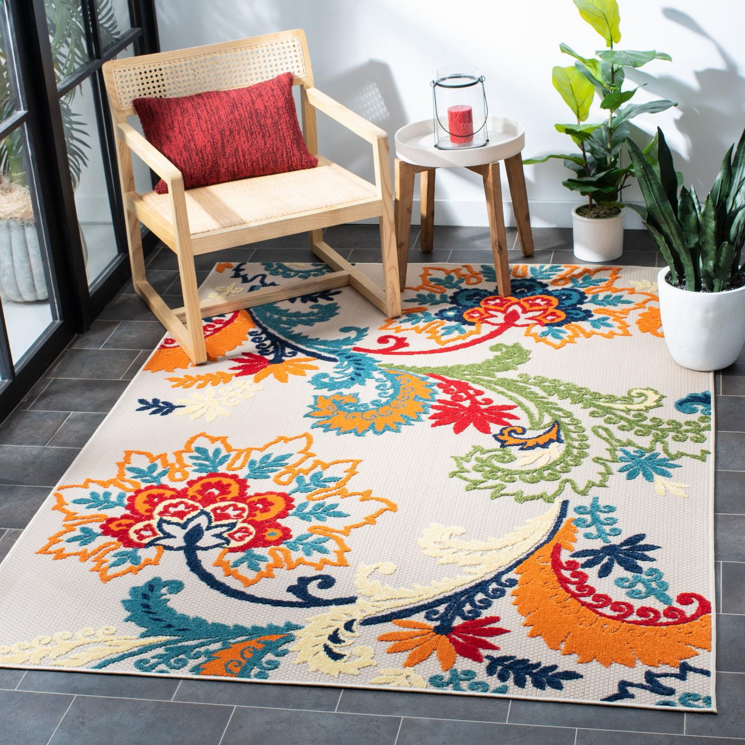 Safavieh Cabana Kuzman Floral Outdoor Area Rug Walmart Canada