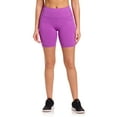 thumbnail image 1 of Reebok Women’s ‘Reflex’ High-Rise 7” Inseam Biker Shorts with Pockets, 1 of 5