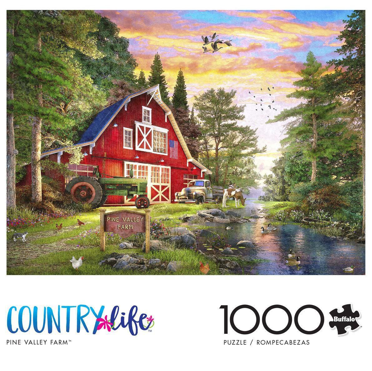 Buffalo Games Country Life Pine Valley Farm 1000 Piece Jigsaw