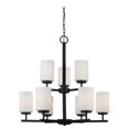thumbnail image 1 of Thorton 9-Lumière Lustre, Noir, 1 of 1
