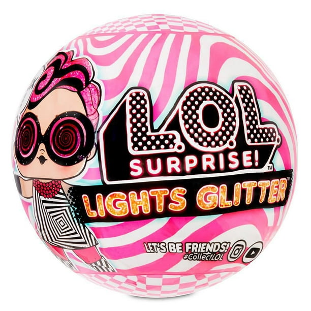 Poupée L.O.L. Surprise! Lights Glitter avec 8 surprises incluant des surprises de lumière noire