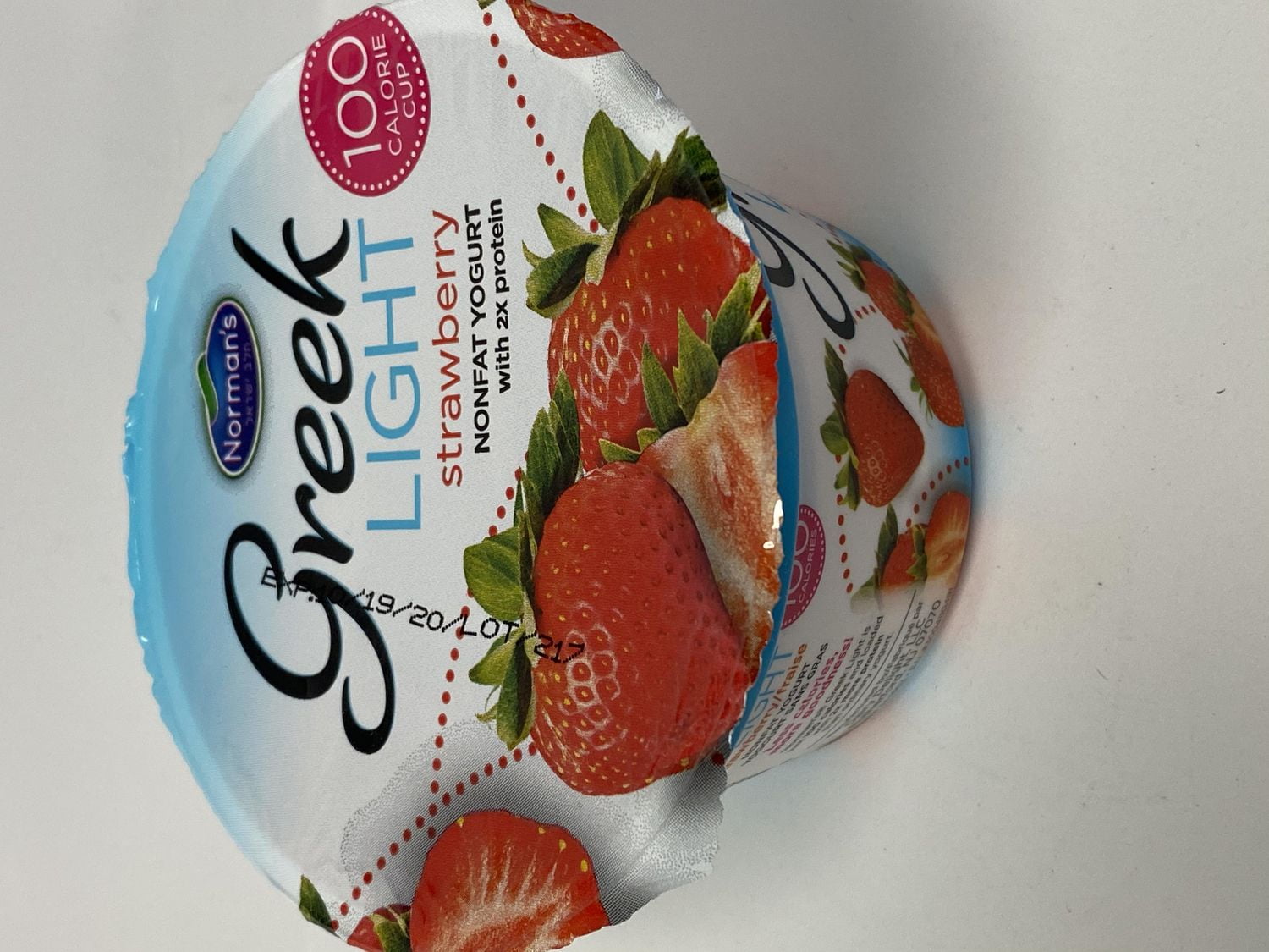 Norman's Greek Light yogurt Strawberry, Greek Light yogurt