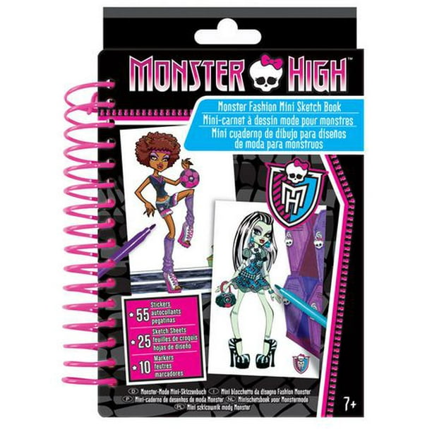 Mini-Carnet à dessin mode pour monstres Monster High