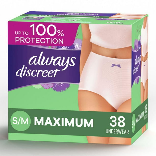 Always Discreet Incontinence Underwear for Women Maximum Absorbency