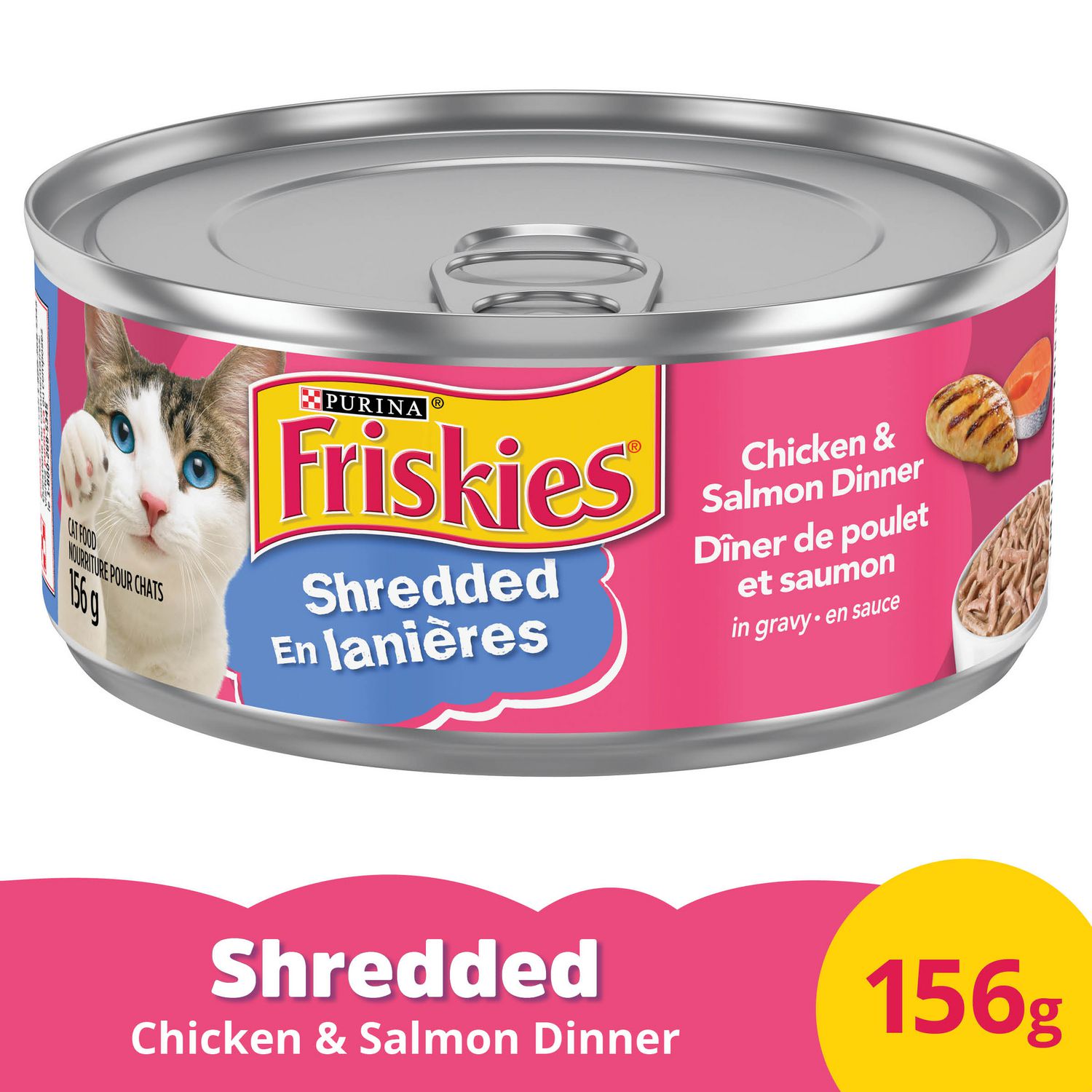 Friskies Shredded Wet Cat Food; Chicken & Salmon Dinner Walmart Canada