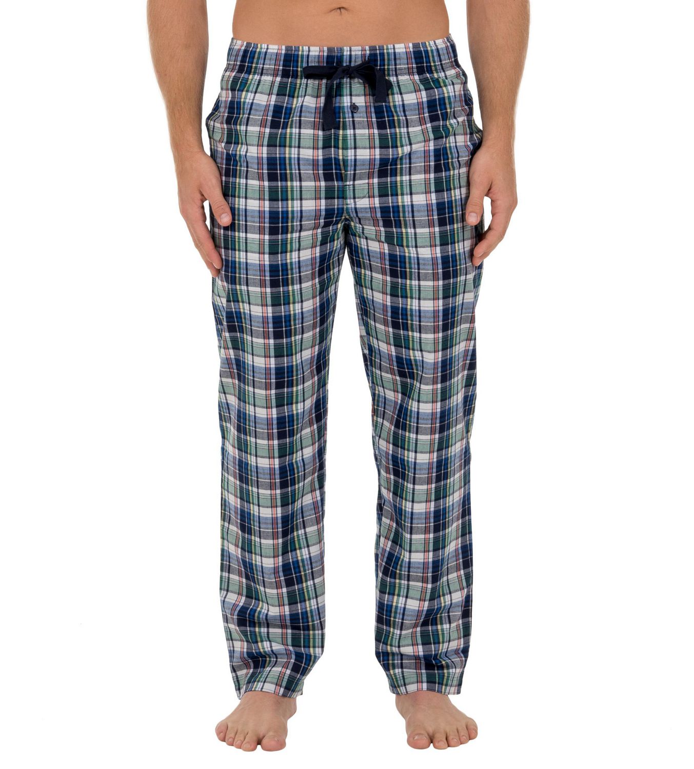 Fruit of the Loom Men's Microsanded Woven Plaid Pajama Pant Multicolour ...
