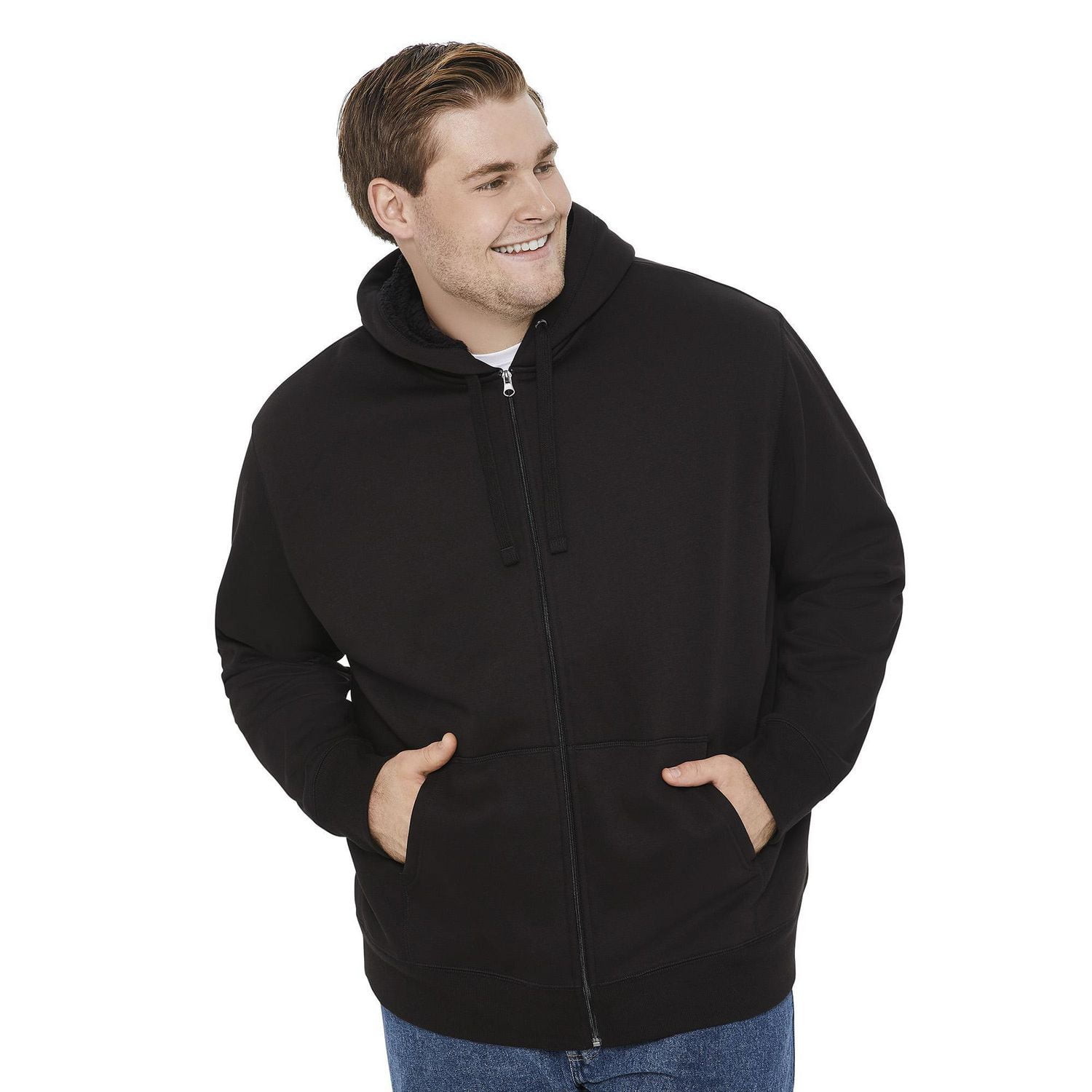 Sherpa lined shop hoodie walmart